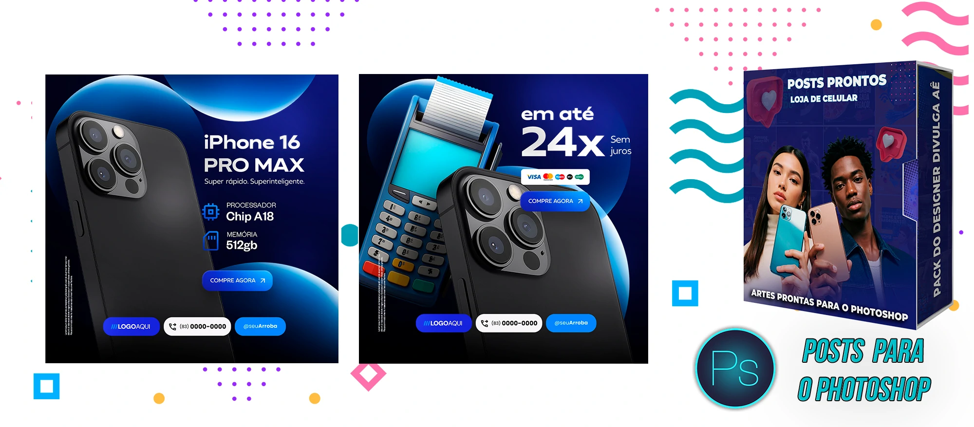 Pack de Posts Prontos - Loja de Celular no Photoshop - Imagem 7