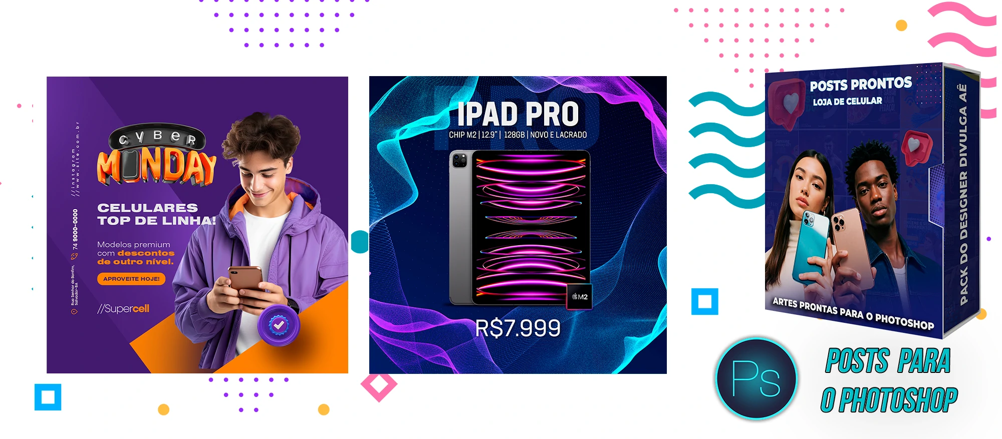 Pack de Posts Prontos - Loja de Celular no Photoshop - Imagem 8