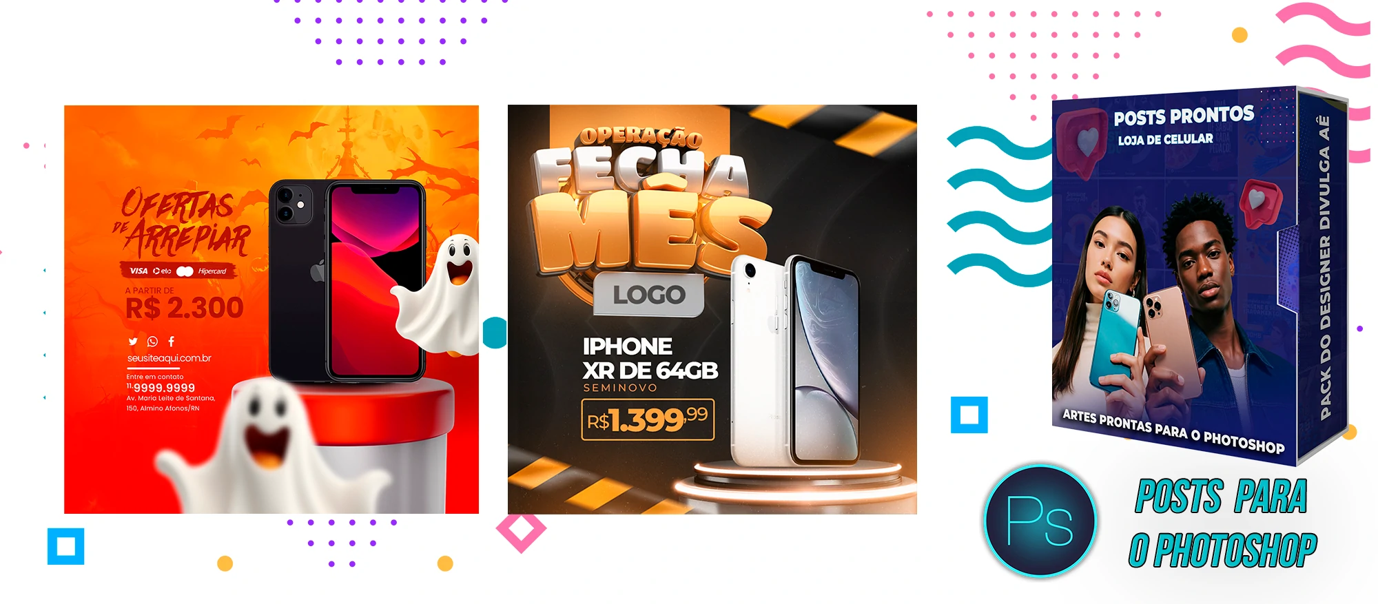 Pack de Posts Prontos - Loja de Celular no Photoshop - Imagem 12