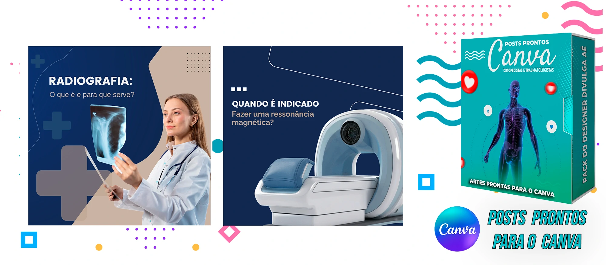 Pack de Posts Prontos com legendas para Ortopedistas e Clínica Ortopédica no Canva - Imagem 8