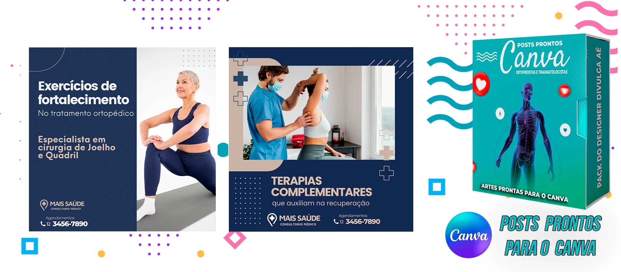 Pack de Posts Prontos com legendas para Ortopedistas e Clínica Ortopédica no Canva - Imagem 14