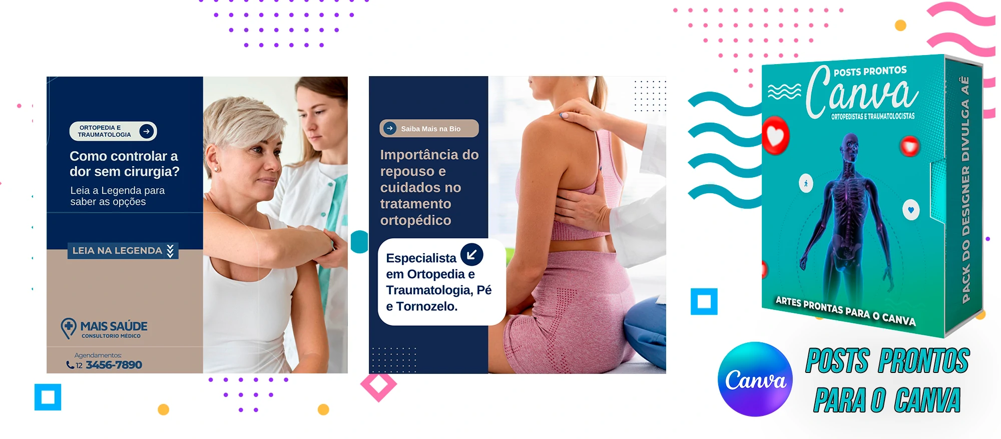 Pack de Posts Prontos com legendas para Ortopedistas e Clínica Ortopédica no Canva - Imagem 15