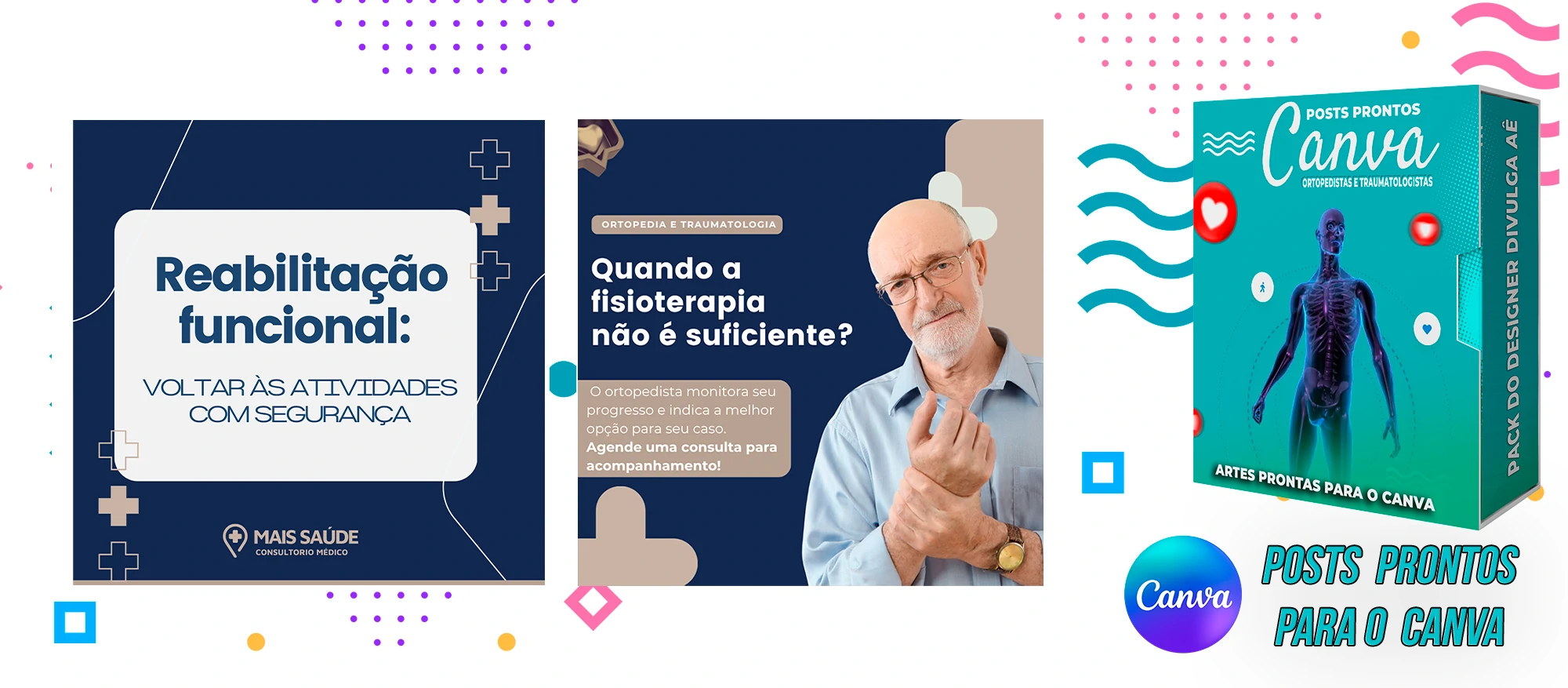Pack de Posts Prontos com legendas para Ortopedistas e Clínica Ortopédica no Canva - Imagem 16