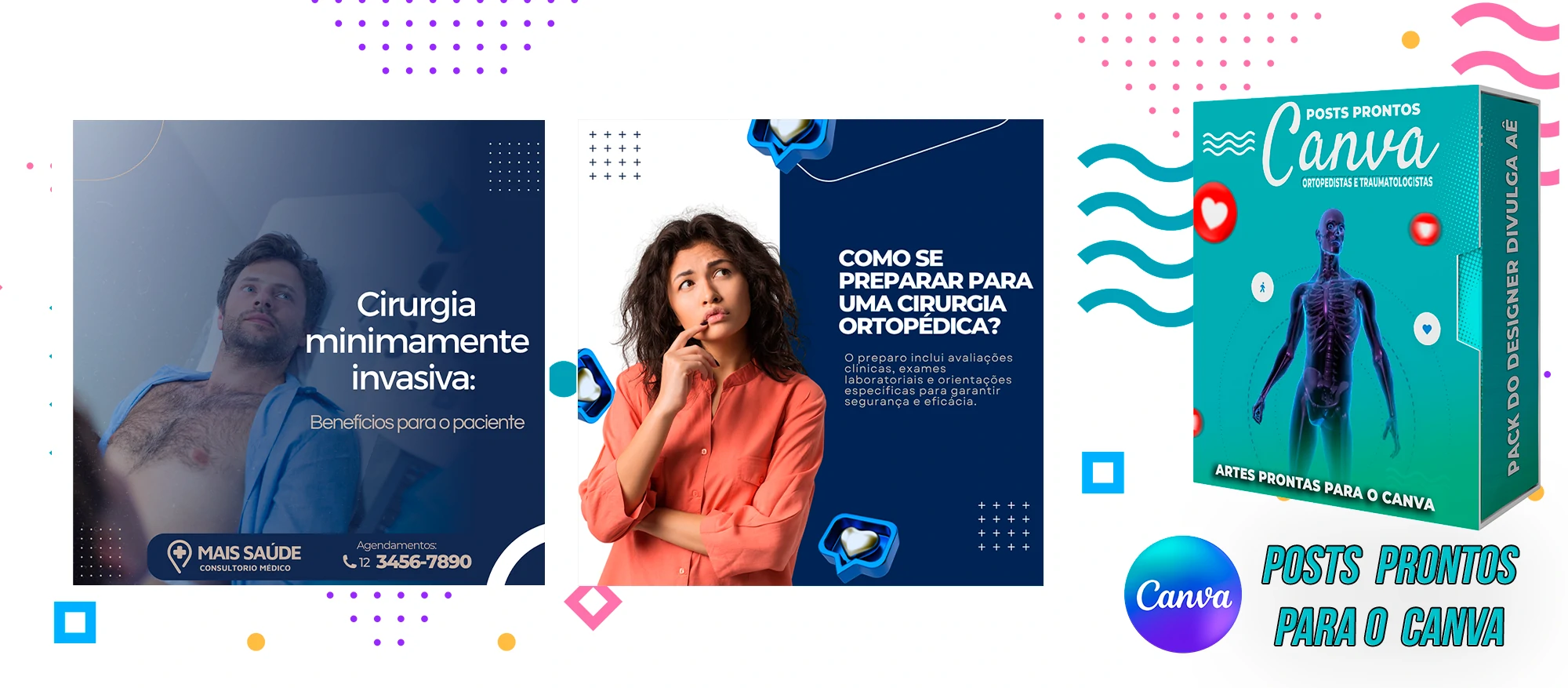 Pack de Posts Prontos com legendas para Ortopedistas e Clínica Ortopédica no Canva - Imagem 18