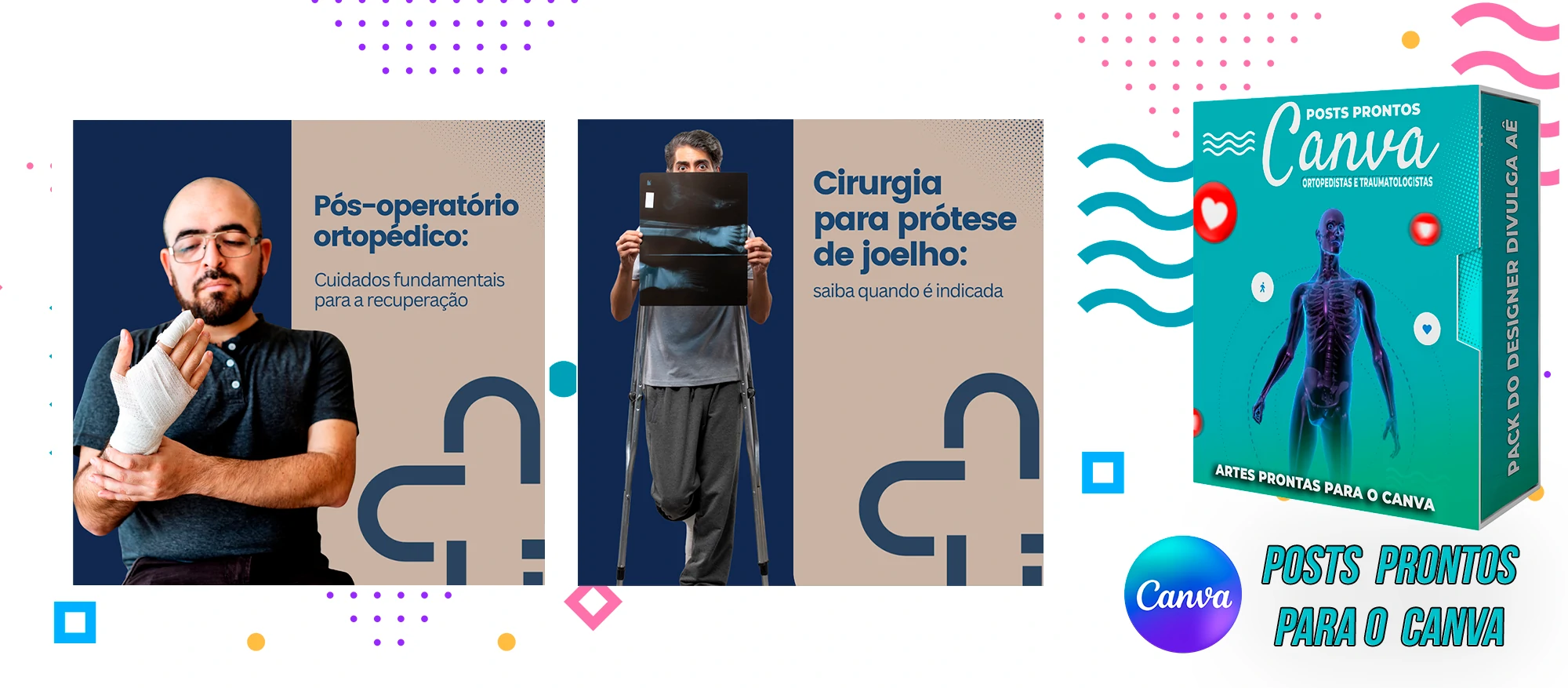 Pack de Posts Prontos com legendas para Ortopedistas e Clínica Ortopédica no Canva - Imagem 19