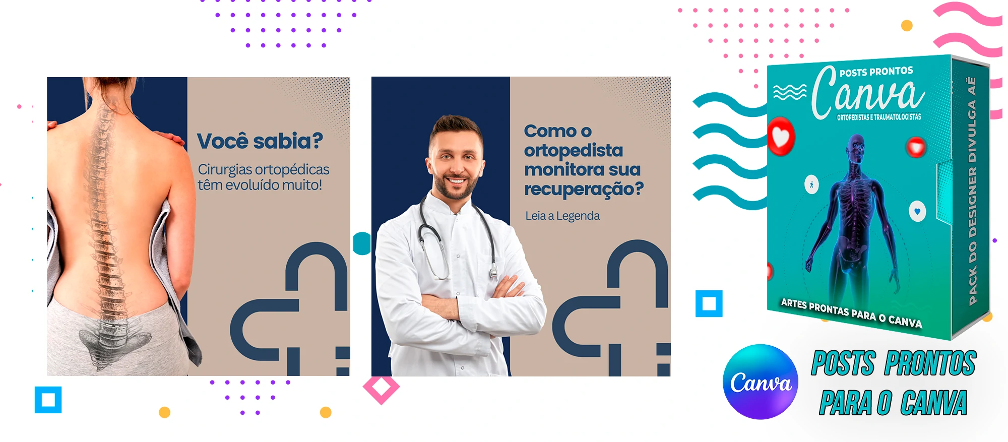 Pack de Posts Prontos com legendas para Ortopedistas e Clínica Ortopédica no Canva - Imagem 21