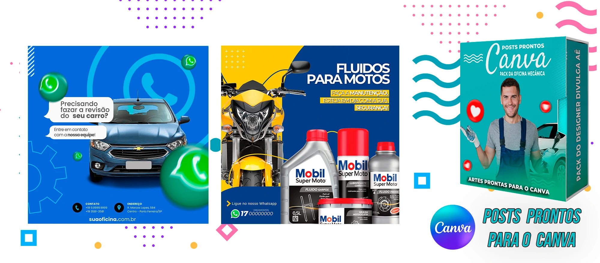 Mega Pack de Posts Prontos - Oficina Mecânica - Auto Peças + Legendas para o Canva - Imagem 9