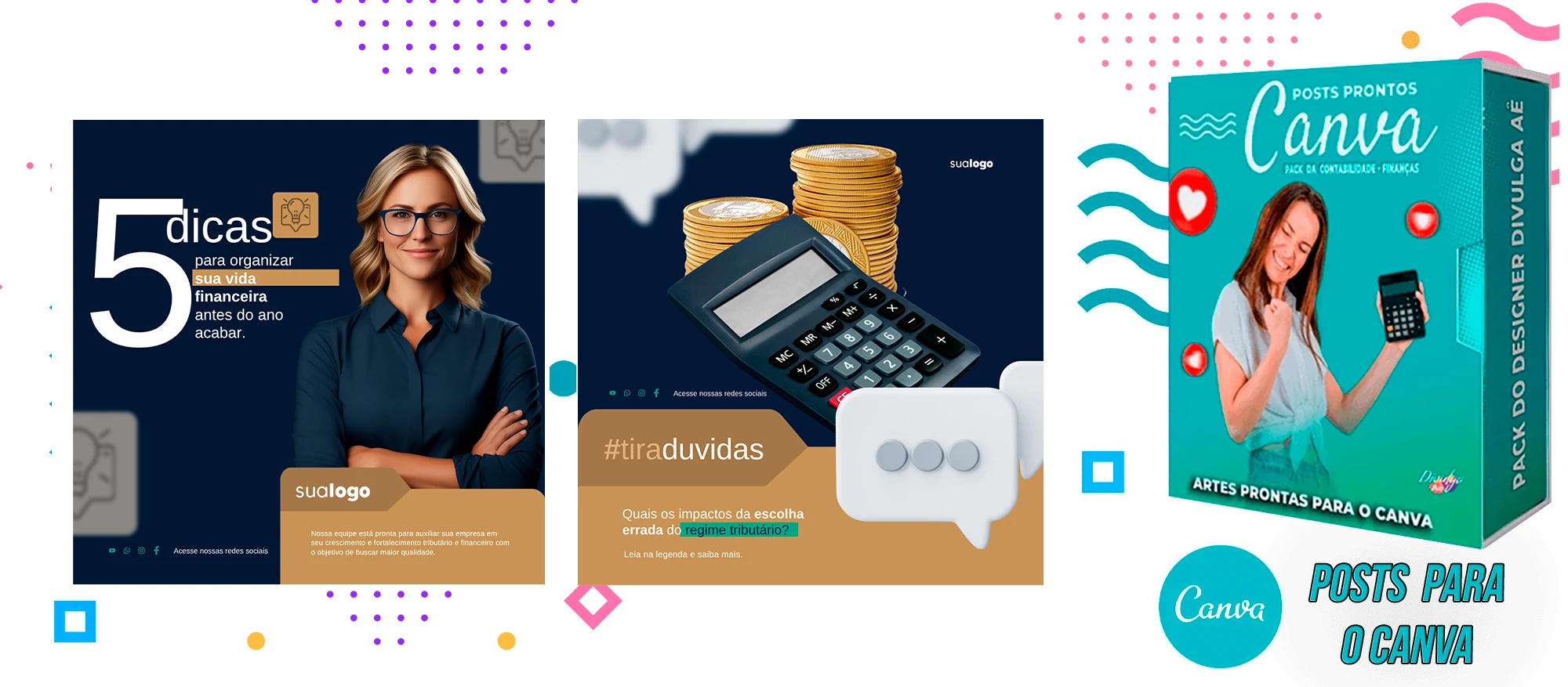 Pack de Posts Prontos com Legendas para Contabilidade no Canva - Imagem 12