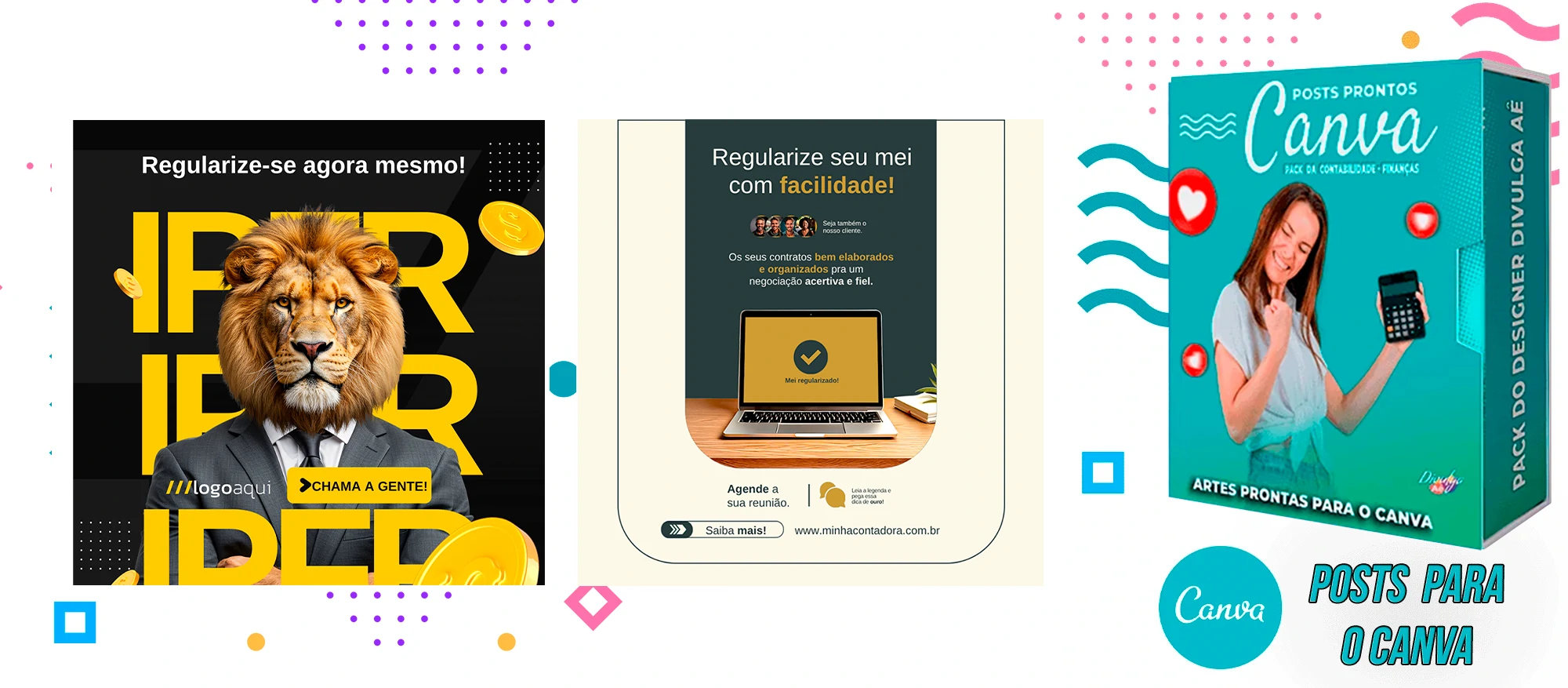 Pack de Posts Prontos com Legendas para Contabilidade no Canva - Imagem 9