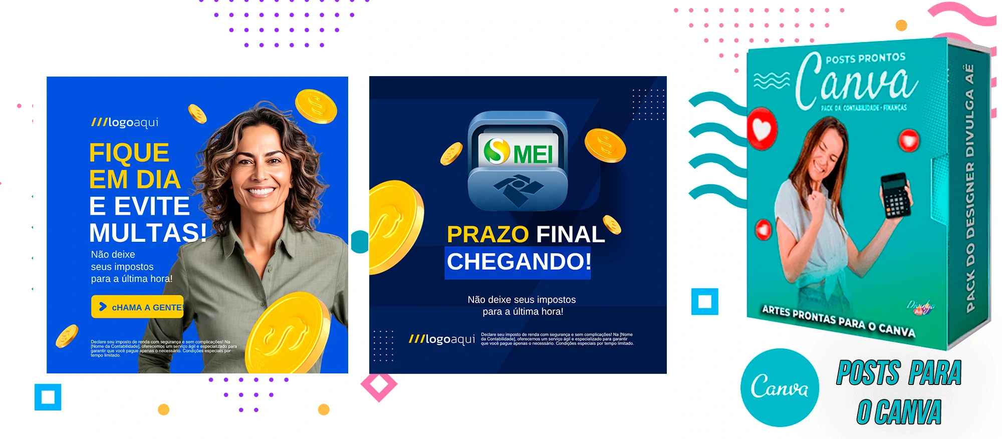 Pack de Posts Prontos com Legendas para Contabilidade no Canva - Imagem 5