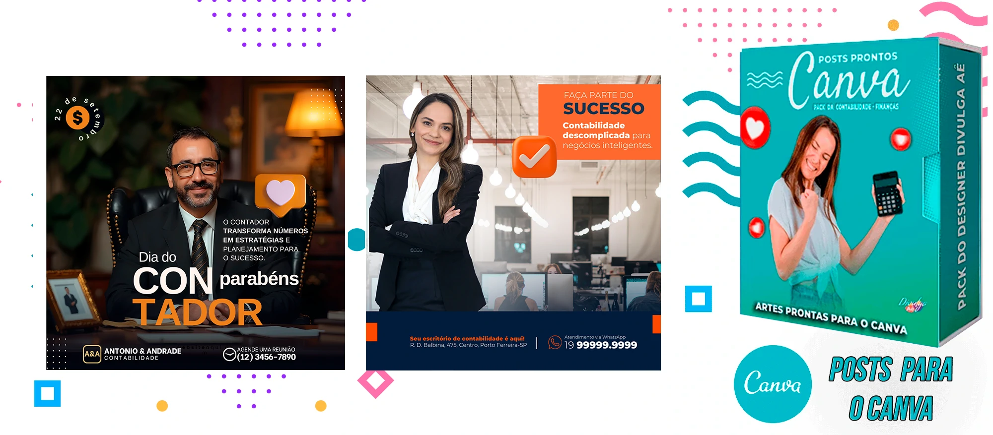 Pack de Posts Prontos com Legendas para Contabilidade no Canva - Imagem 11