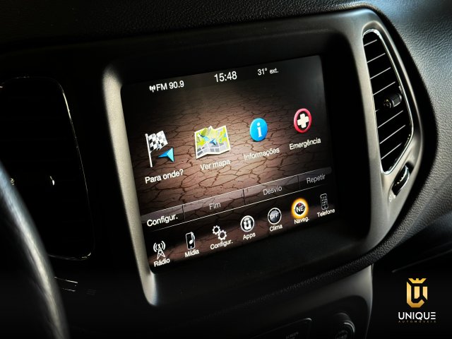 Jeep Compass 2.0 16V FLEX LONGITUDE AUTOMÁTICO 2017 preto à venda na Unique Automóveis em Indaiatuba — foto 11