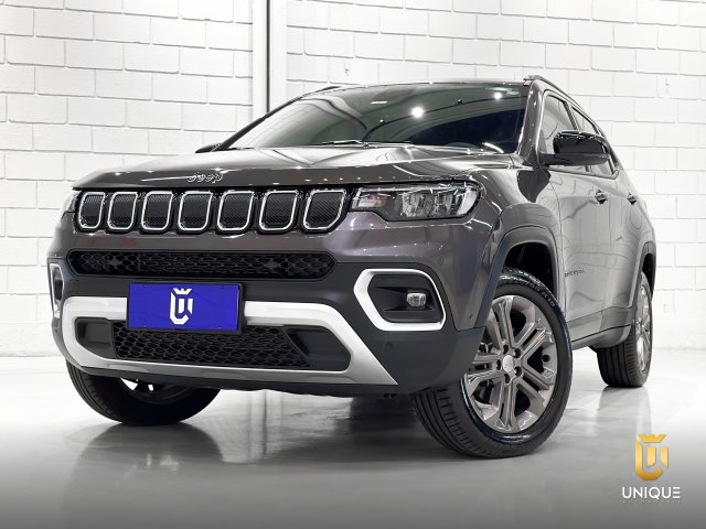 Jeep Compass 2.0 TD350 TURBO DIESEL LONGITUDE AT9 2023 cinza à venda na Unique Automóveis em Indaiatuba — foto 2
