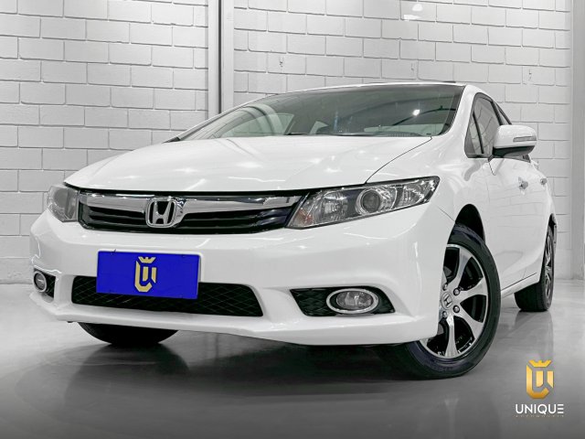 Honda Civic 2.0 EXR 16V FLEX 4P AUTOMÁTICO 2013/2014 branco à venda na Unique Automóveis em Indaiatuba — foto 2