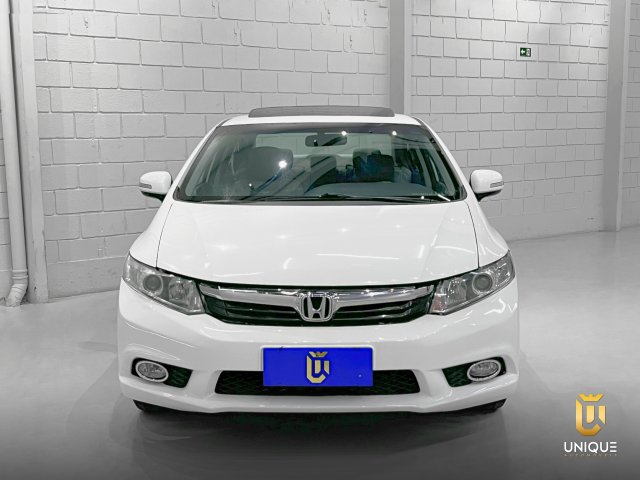 Honda Civic 2.0 EXR 16V FLEX 4P AUTOMÁTICO 2013/2014 branco à venda na Unique Automóveis em Indaiatuba — foto 3