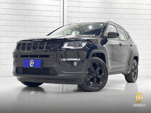 Jeep Compass 2.0 16V FLEX LONGITUDE NIGHT EAGLE 2021 preto à venda na Unique Automóveis em Indaiatuba — foto 2
