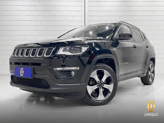 Jeep Compass 2.0 16V FLEX LONGITUDE AUTOMÁTICO 2018 preto à venda na Unique Automóveis em Indaiatuba — foto 2