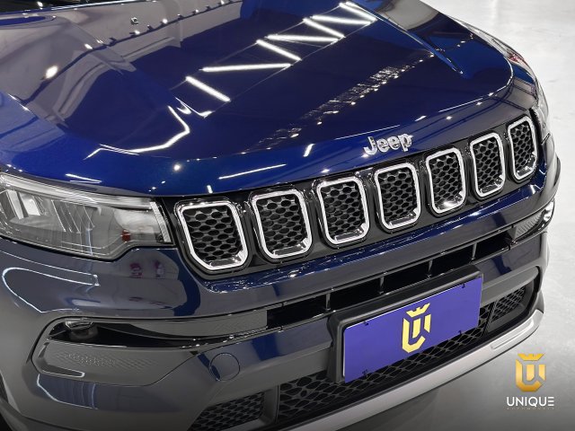 Jeep Compass 1.3 T270 TURBO FLEX LONGITUDE AT6 2024/2023 azul à venda na Unique Automóveis em Indaiatuba — foto 3