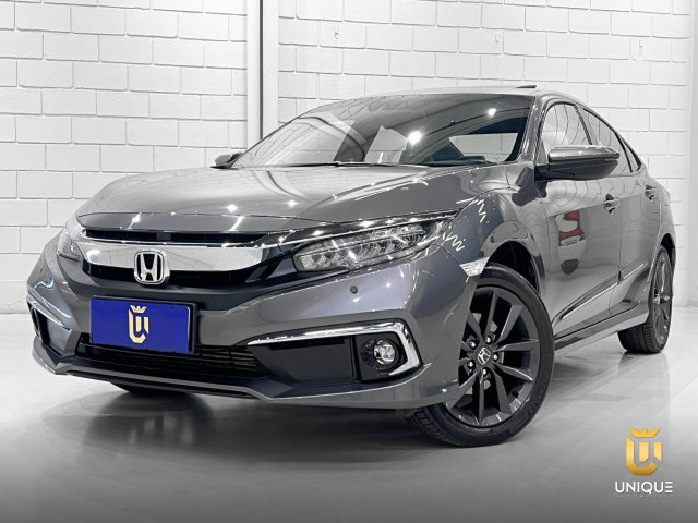 Honda Civic 1.5 16V TURBO GASOLINA TOURING 4P CVT 2019/2020 cinza à venda na Unique Automóveis em Indaiatuba — foto 2