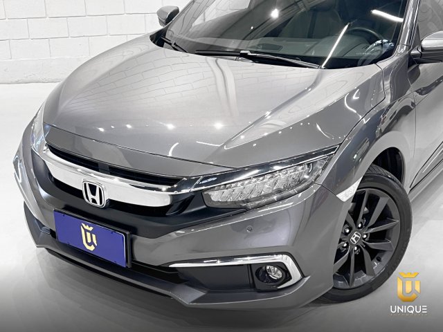 Honda Civic 1.5 16V TURBO GASOLINA TOURING 4P CVT 2019/2020 cinza à venda na Unique Automóveis em Indaiatuba — foto 3