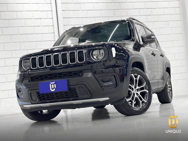 Jeep Renegade 1.3 T270 TURBO FLEX LONGITUDE AT6 2023/2024 preto à venda na Unique Automóveis em Indaiatuba — foto 2