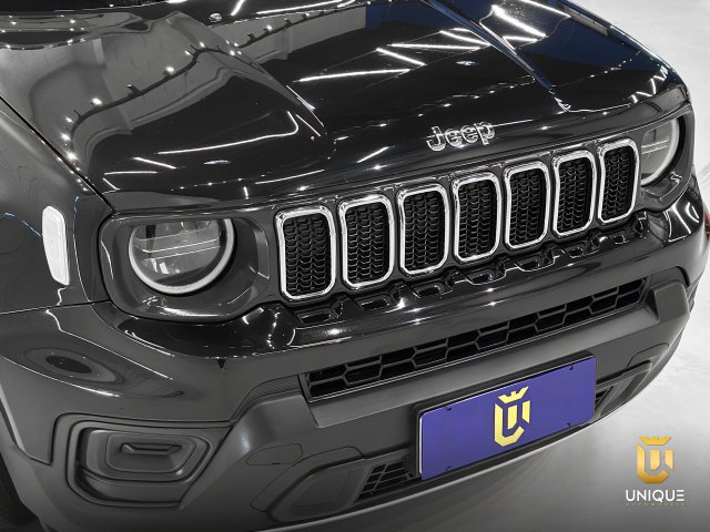 Jeep Renegade 1.3 T270 TURBO FLEX LONGITUDE AT6 2023/2024 preto à venda na Unique Automóveis em Indaiatuba — foto 3