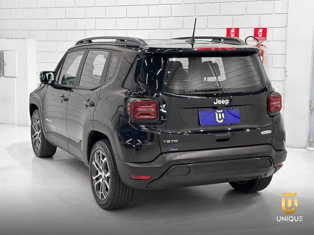 Jeep Renegade 1.3 T270 TURBO FLEX LONGITUDE AT6 2023/2024 preto à venda na Unique Automóveis em Indaiatuba — foto 6