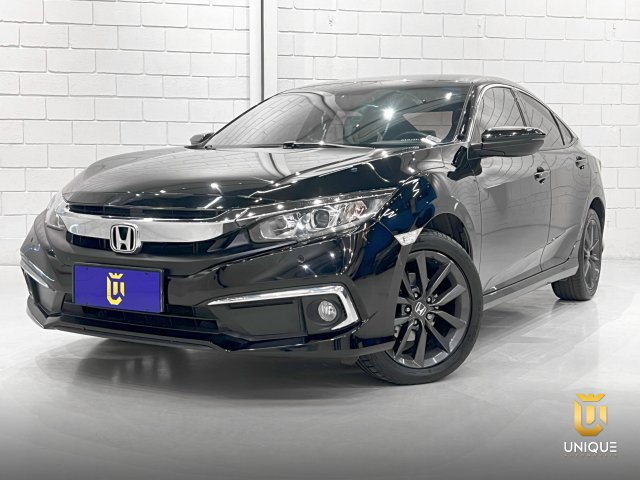 Honda Civic 2.0 16V FLEXONE EXL 4P CVT 2019/2020 preto à venda na Unique Automóveis em Indaiatuba — foto 2