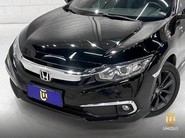 Honda Civic 2.0 16V FLEXONE EXL 4P CVT 2019/2020 preto à venda na Unique Automóveis em Indaiatuba — foto 3
