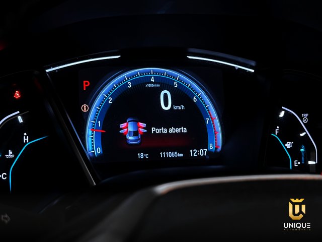 Honda Civic 2.0 16V FLEXONE EXL 4P CVT 2019/2020 preto à venda na Unique Automóveis em Indaiatuba — foto 10