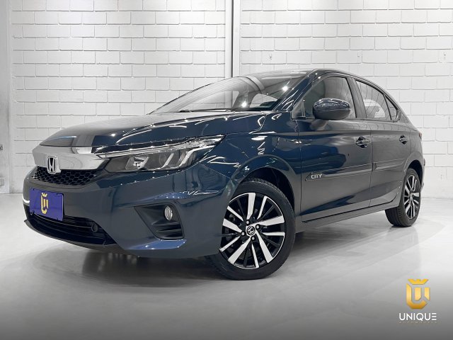 Honda City 1.5 I-VTEC FLEX HATCH EXL CVT 2022 azul à venda na Unique Automóveis em Indaiatuba — foto 2