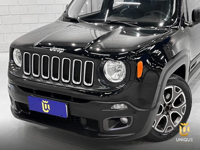 Jeep Renegade 1.8 16V FLEX LONGITUDE 4P AUTOMÁTICO 2015/2016 preto à venda na Unique Automóveis em Indaiatuba — foto 3