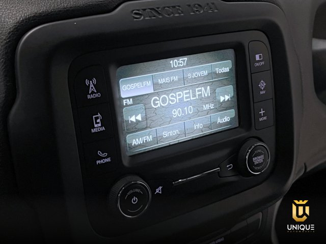 Jeep Renegade 1.8 16V FLEX LONGITUDE 4P AUTOMÁTICO 2015/2016 preto à venda na Unique Automóveis em Indaiatuba — foto 14