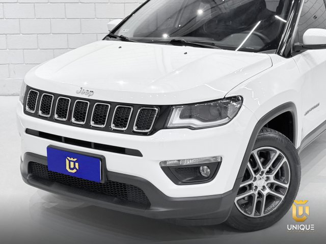 Jeep Compass 2.0 16V FLEX SPORT AUTOMÁTICO 2019/2020 branco à venda na Unique Automóveis em Indaiatuba — foto 3