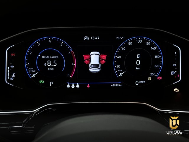 Volkswagen Nivus 1.0 200 TSI TOTAL FLEX HIGHLINE AUTOMÁTICO 2021/2022 cinza à venda na Unique Automóveis em Indaiatuba — foto 10