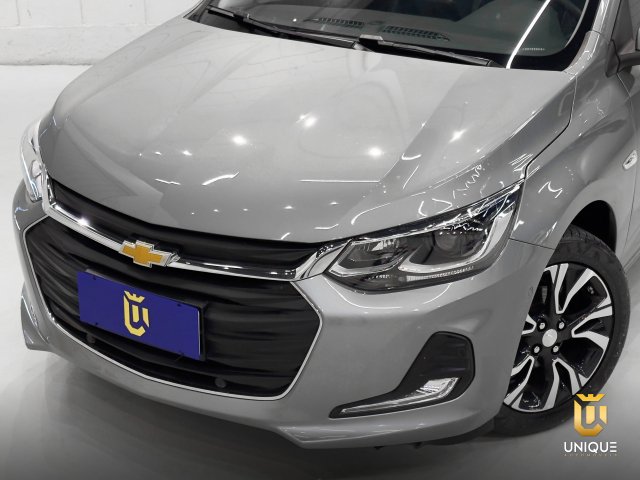 Chevrolet Onix 1.0 TURBO FLEX PREMIER AUTOMÁTICO 2024/2025 cinza à venda na Unique Automóveis em Indaiatuba — foto 3