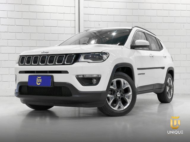 Jeep Compass 2.0 16V FLEX LONGITUDE AUTOMÁTICO 2019 branco à venda na Unique Automóveis em Indaiatuba — foto 2