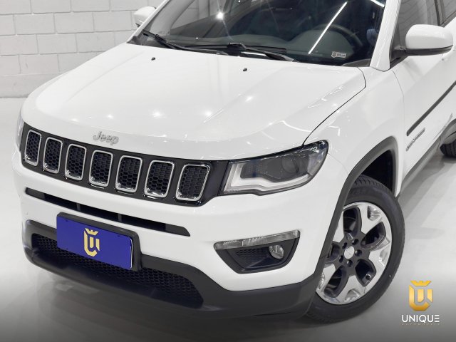 Jeep Compass 2.0 16V FLEX LONGITUDE AUTOMÁTICO 2019 branco à venda na Unique Automóveis em Indaiatuba — foto 3