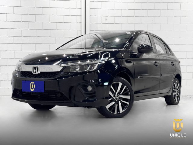 Honda City 1.5 I-VTEC FLEX HATCH EXL CVT 2022/2023 preto à venda na Unique Automóveis em Indaiatuba — foto 2