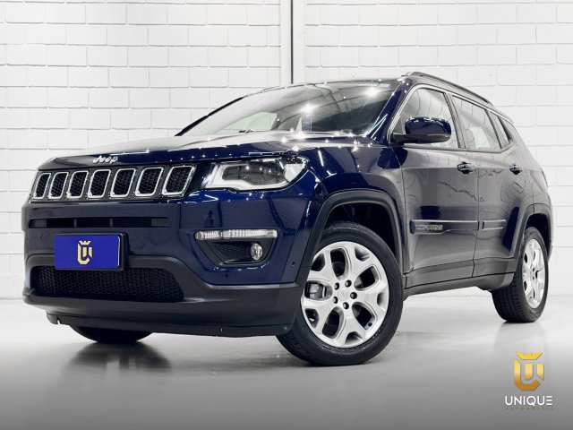Jeep Compass 2.0 16V FLEX LONGITUDE AUTOMÁTICO 2020/2021 azul à venda na Unique Automóveis em Indaiatuba — foto 2