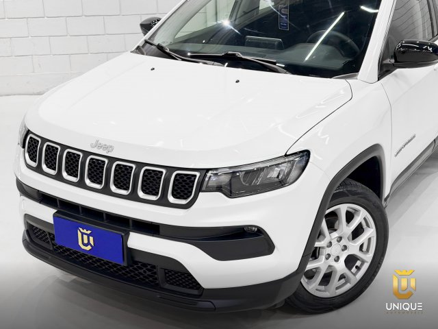 Jeep Compass 1.3 T270 TURBO FLEX SPORT AT6 2024 branco à venda na Unique Automóveis em Indaiatuba — foto 3