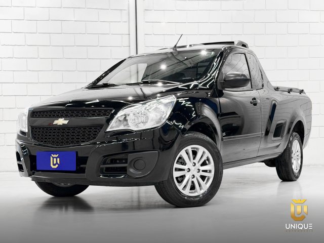 Chevrolet Montana 1.4 MPFI LS CS 8V FLEX 2P MANUAL 2011/2012 preto à venda na Unique Automóveis em Indaiatuba — foto 2