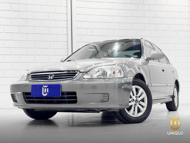 Honda Civic 1.6 LX 16V GASOLINA 4P AUTOMÁTICO 2000 cinza à venda na Unique Automóveis em Indaiatuba — foto 2