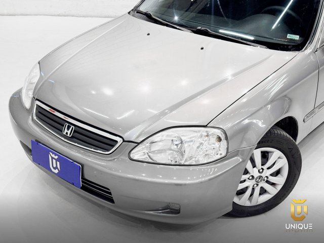 Honda Civic 1.6 LX 16V GASOLINA 4P AUTOMÁTICO 2000 cinza à venda na Unique Automóveis em Indaiatuba — foto 3