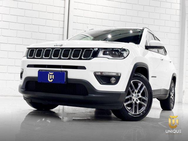 Jeep Compass 2.0 16V FLEX SPORT AUTOMÁTICO 2019/2020 branco à venda na Unique Automóveis em Indaiatuba — foto 2