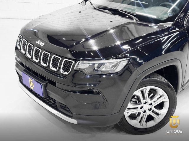 Jeep Compass 1.3 T270 TURBO FLEX LONGITUDE AT6 2021/2022 preto à venda na Unique Automóveis em Indaiatuba — foto 3
