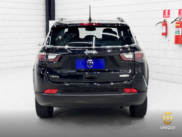 Jeep Compass 1.3 T270 TURBO FLEX LONGITUDE AT6 2021/2022 preto à venda na Unique Automóveis em Indaiatuba — foto 8