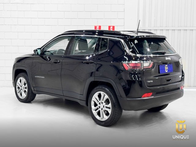 Jeep Compass 1.3 T270 TURBO FLEX LONGITUDE AT6 2021/2022 preto à venda na Unique Automóveis em Indaiatuba — foto 9