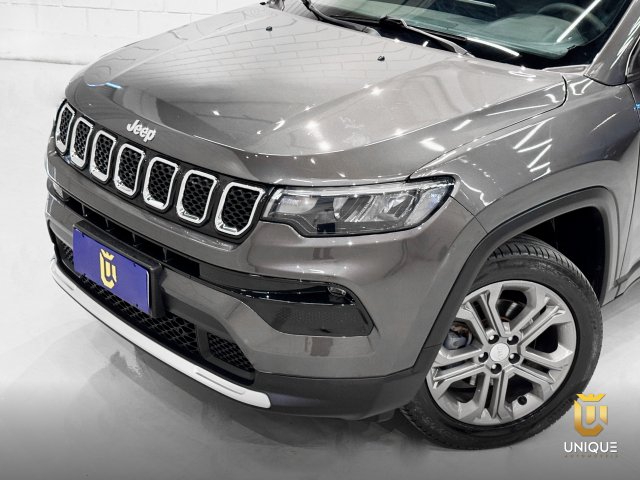 Jeep Compass 1.3 T270 TURBO FLEX LONGITUDE AT6 2023 cinza à venda na Unique Automóveis em Indaiatuba — foto 2