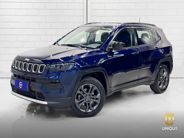 Jeep Compass 1.3 T270 TURBO FLEX LONGITUDE AT6 2023 azul à venda na Unique Automóveis em Indaiatuba — foto 1